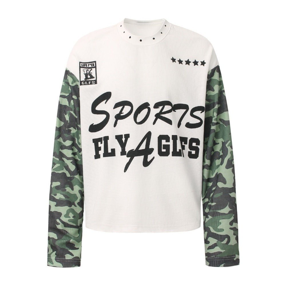 Camo Contrast - Sleeve Graphic T-Shirt - Thrashink