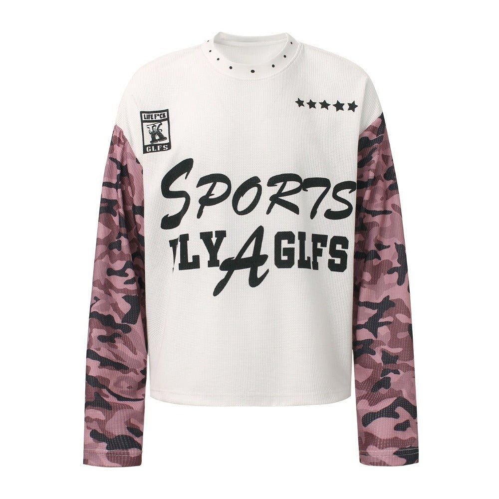 Camo Contrast - Sleeve Graphic T-Shirt - Thrashink
