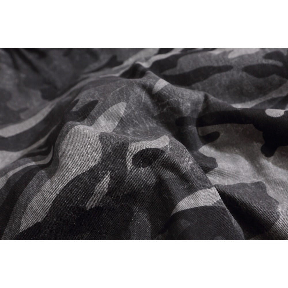 Camouflage Faux Fur Hooded Bomber Jacket - Thrashink