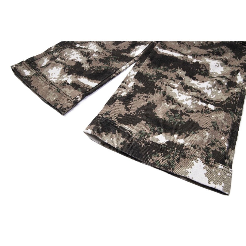 Camouflage Multi - Pocket Colorblock Cargo Pants - Thrashink