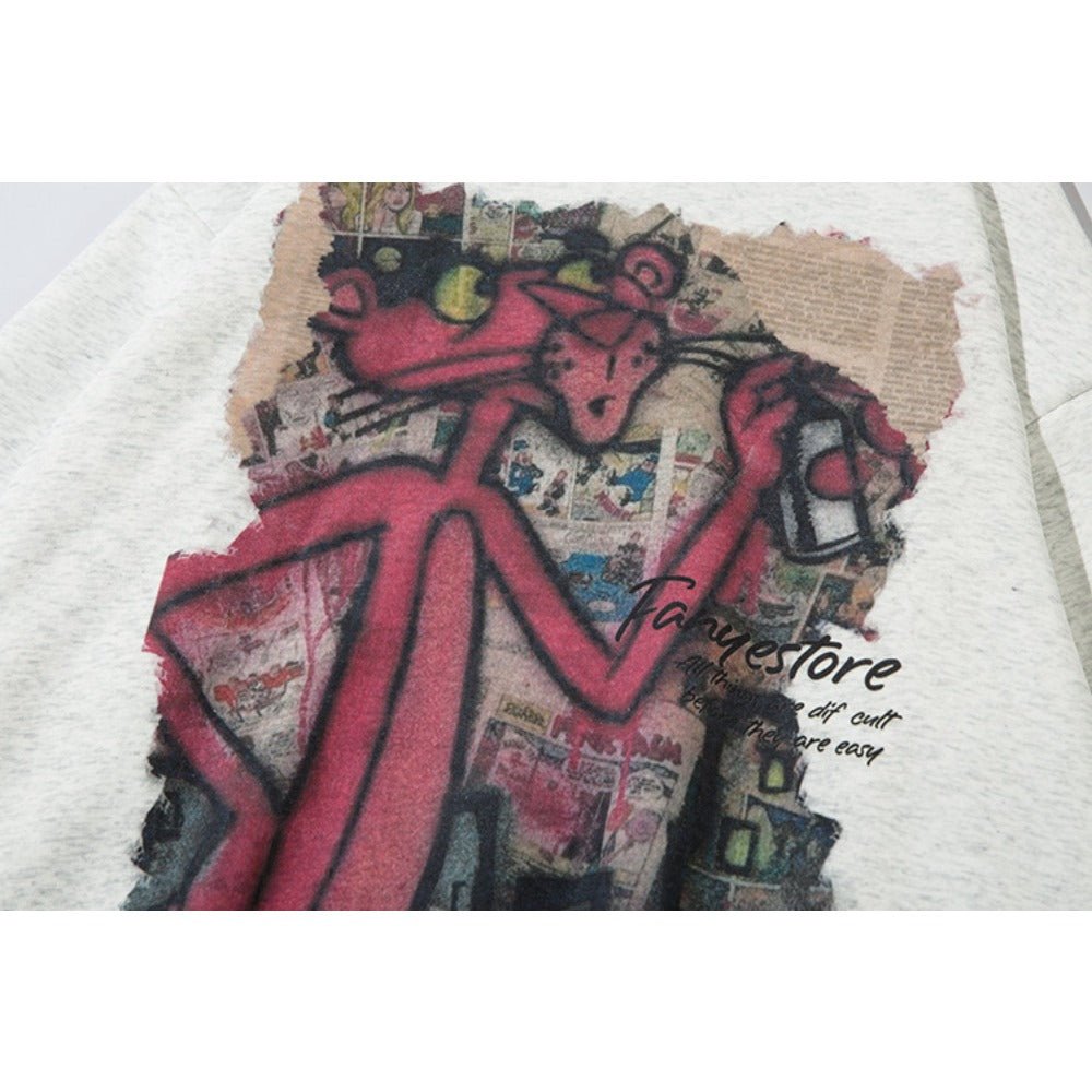 Cartoon Graffiti Print Art Hoodie - Thrashink