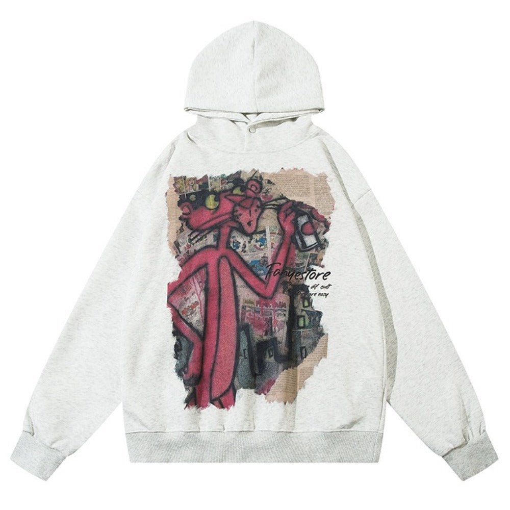 Cartoon Graffiti Print Art Hoodie - Thrashink