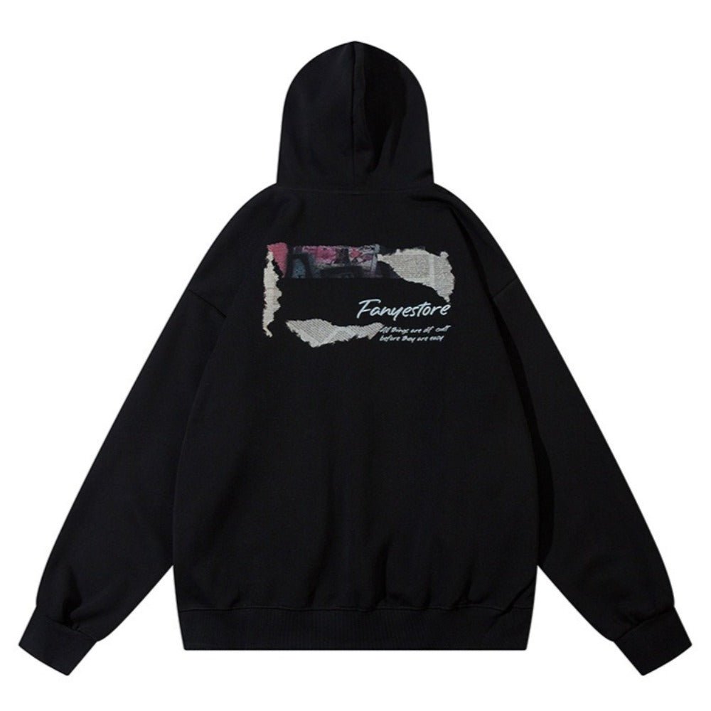 Cartoon Graffiti Print Art Hoodie - Thrashink
