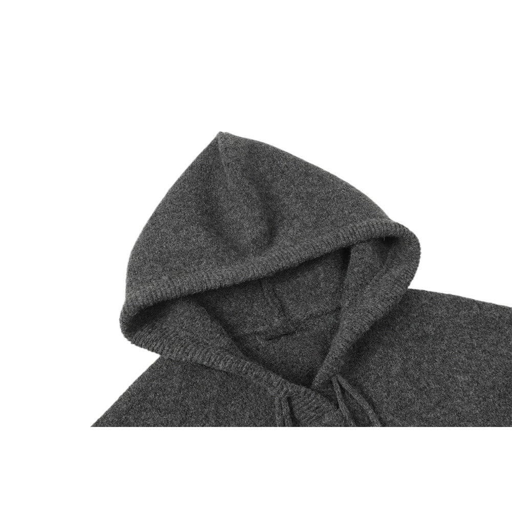 Casual Hooded Knit Hoodie - Thrashink