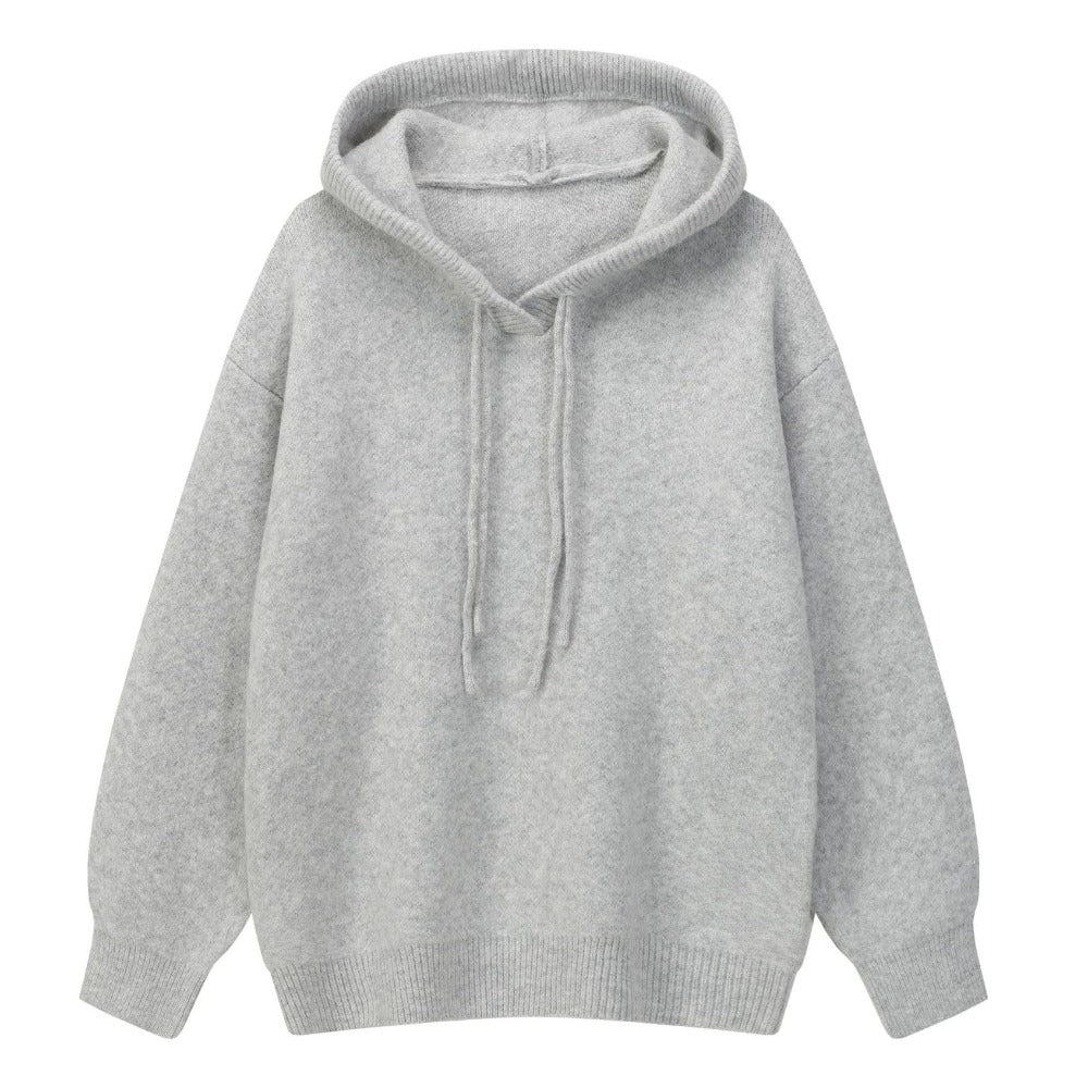 Casual Hooded Knit Hoodie - Thrashink