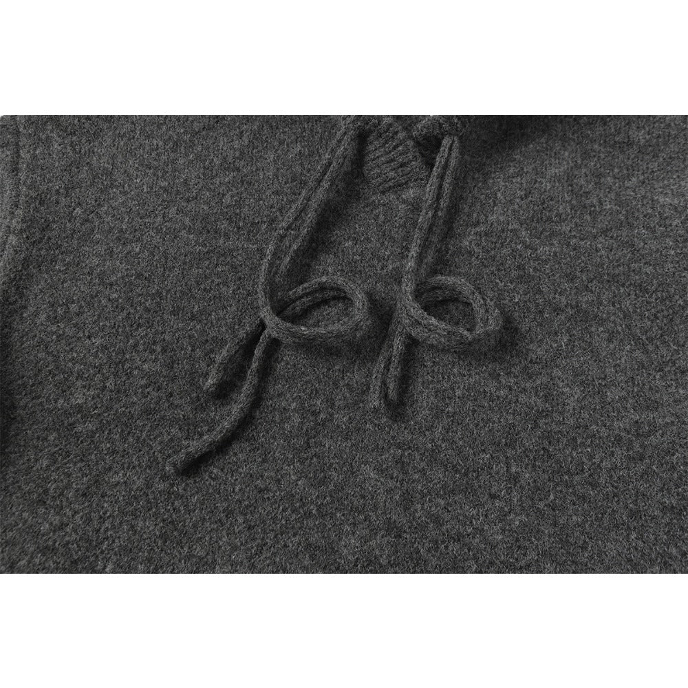 Casual Hooded Knit Hoodie - Thrashink