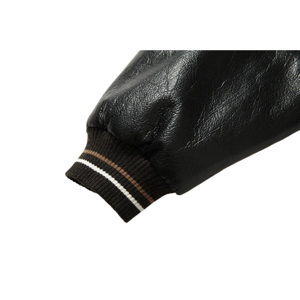 Cat Graphic Gradient Baseball Cotton Jacket - Thrashink