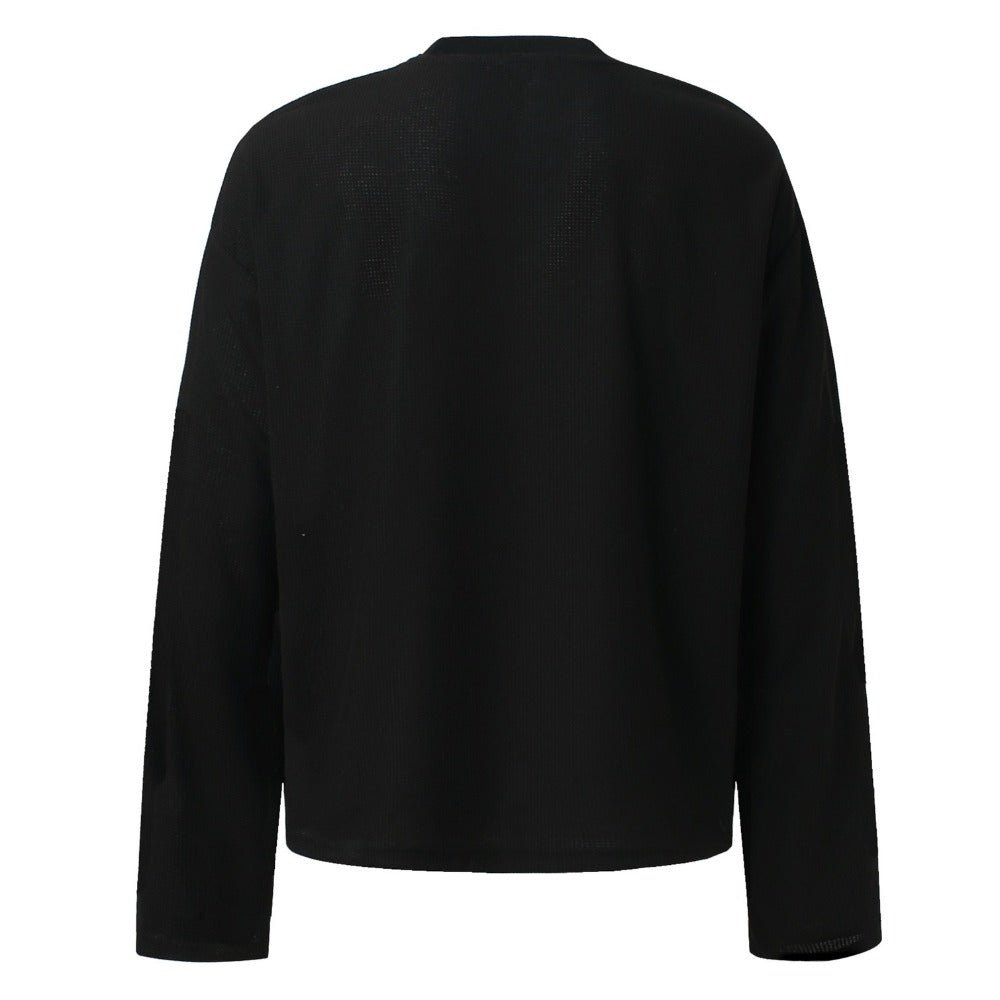 Cat Print Long Sleeved T-Shirt - Thrashink