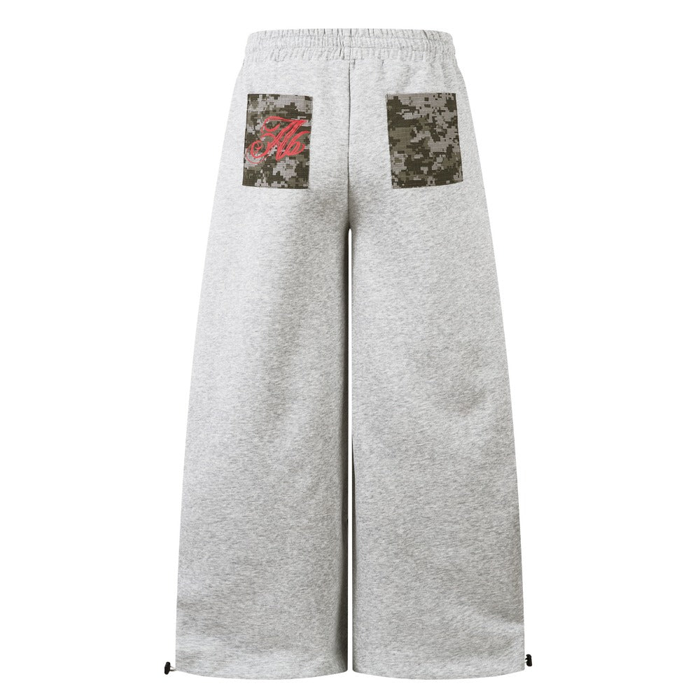 Digital Camo Star Wide-Leg Pants