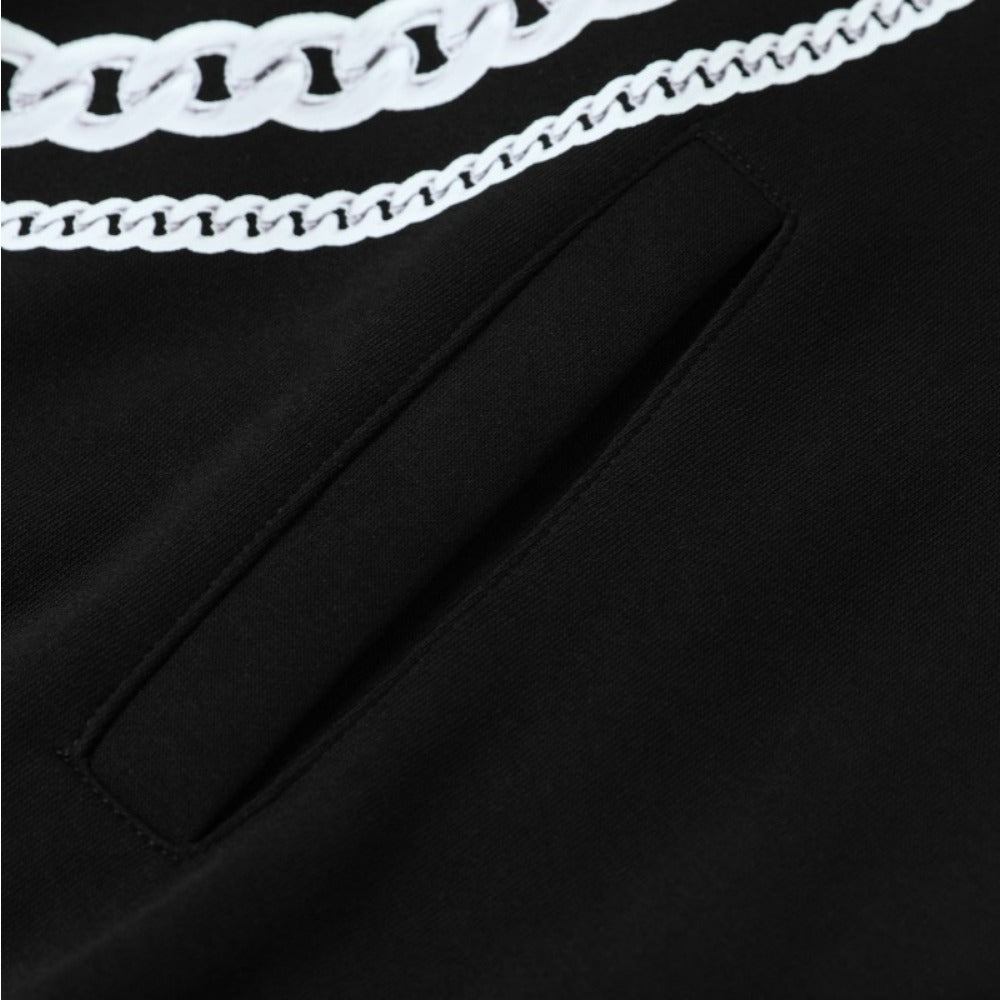 Chain Digital Print Cardigan Sweatshirt - Thrashink