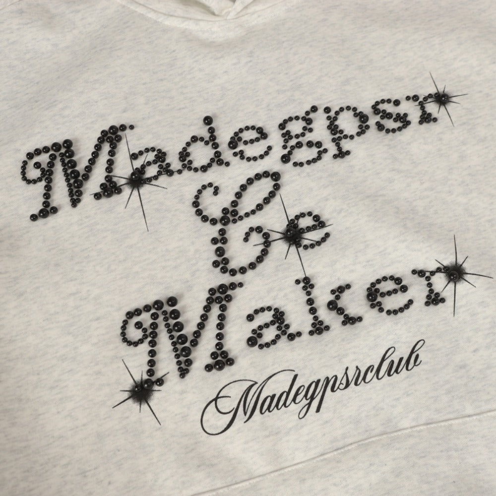 Chic Embellished Hoodie - Thrashink