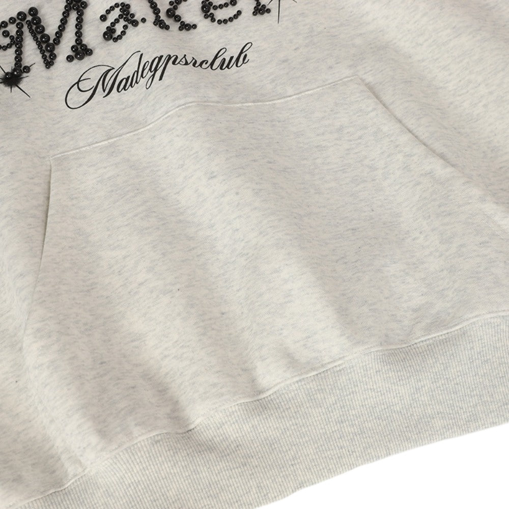 Chic Embellished Hoodie - Thrashink