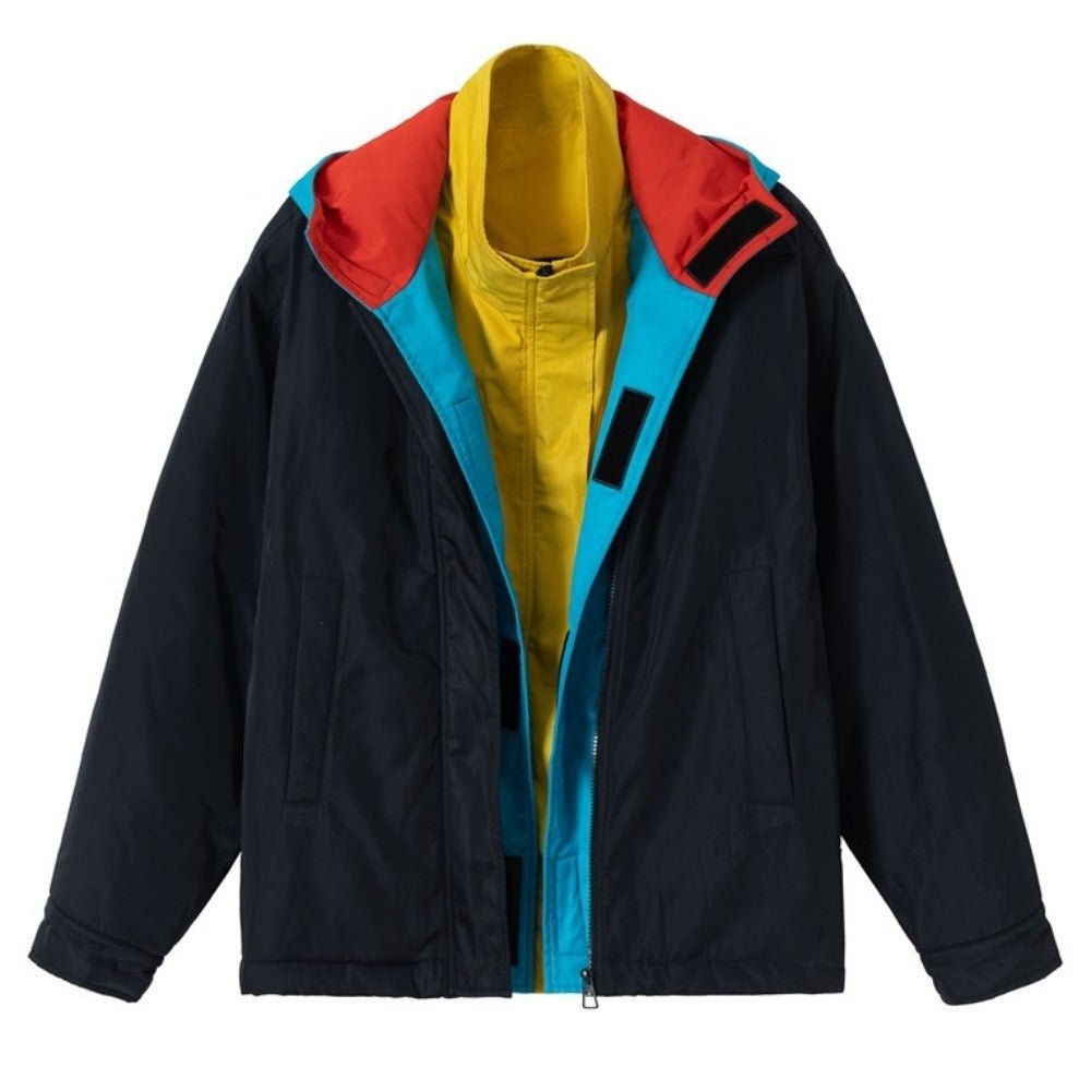 Chromatic Fusion Multi - Layered Workwear Jacket - Thrashink