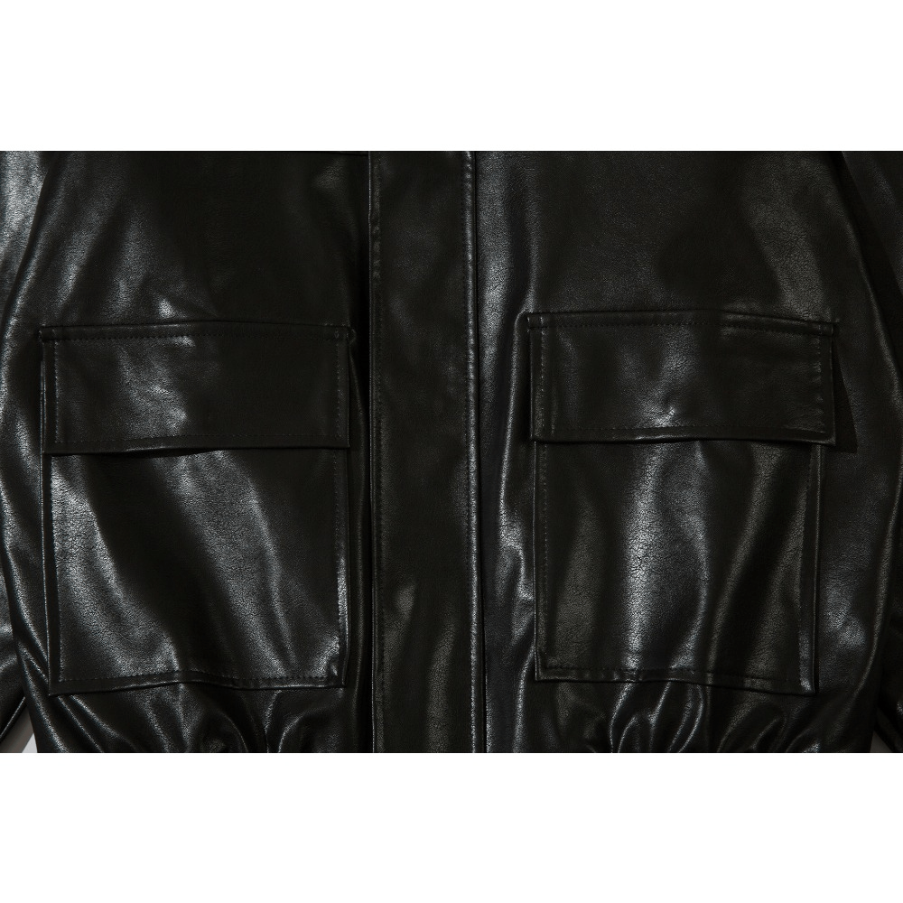 Cityloco Vintage Embroidered Leather Jacket - Thrashink
