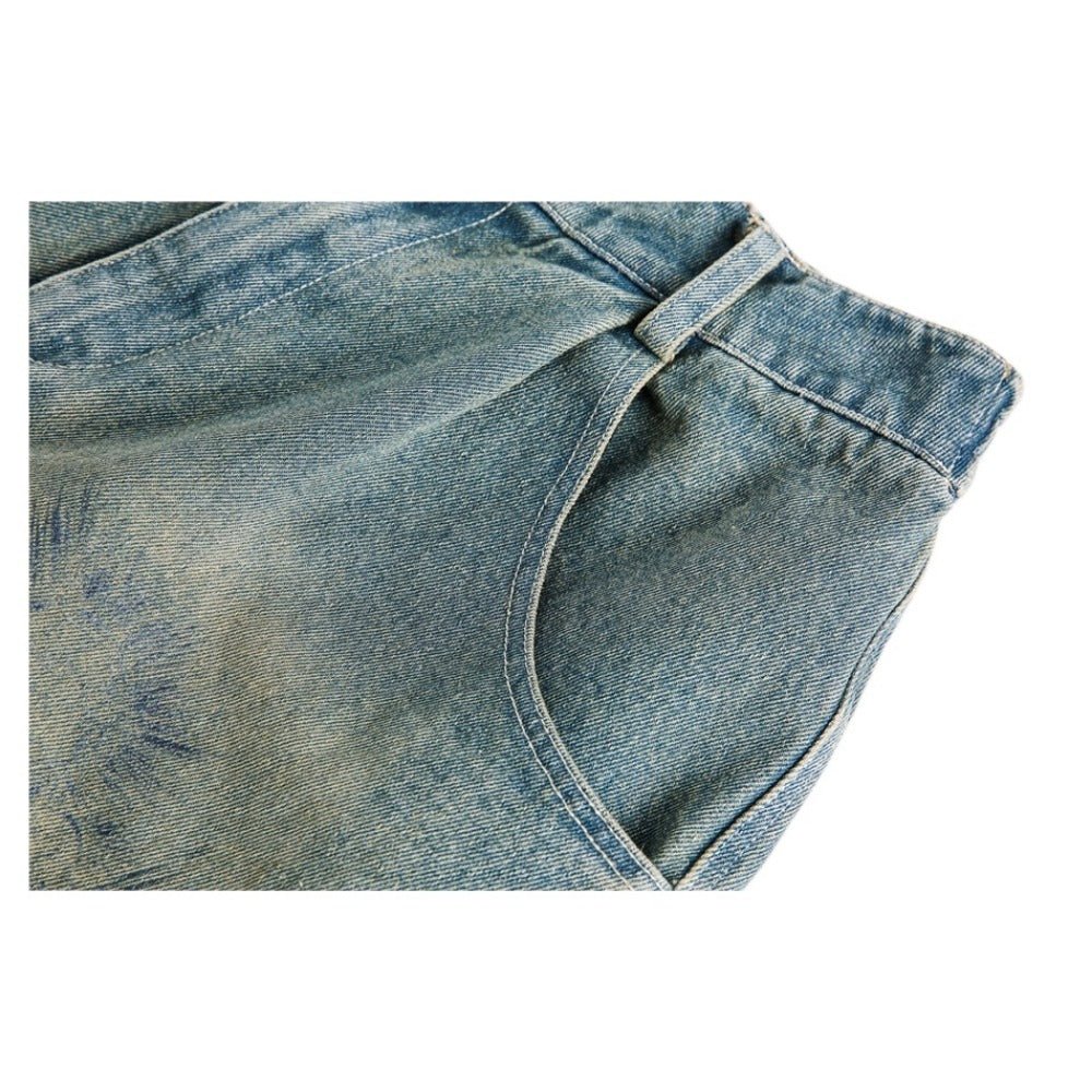 Classic Print Denim Shorts - Thrashink