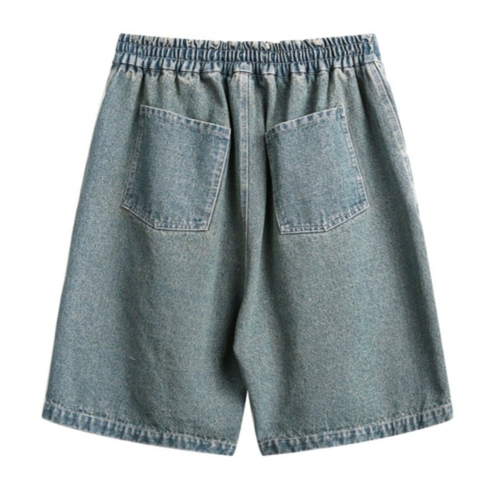 Classic Print Denim Shorts - Thrashink