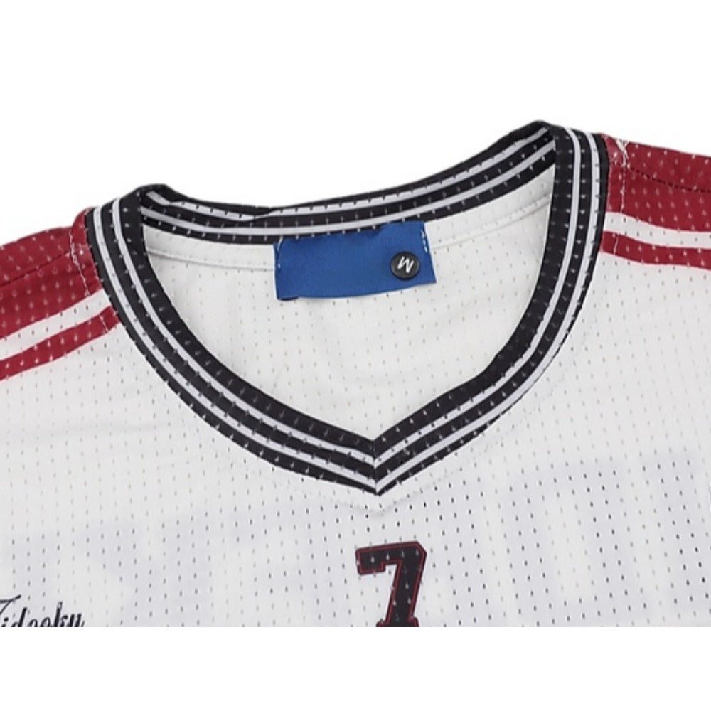 Contrast No.7 Jersey T-Shirt - Thrashink