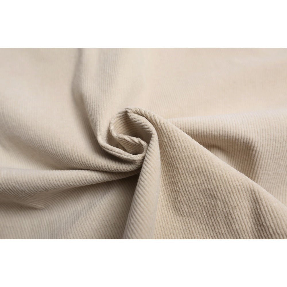 Corduroy Rose Embroidered Loose Shirt - Thrashink