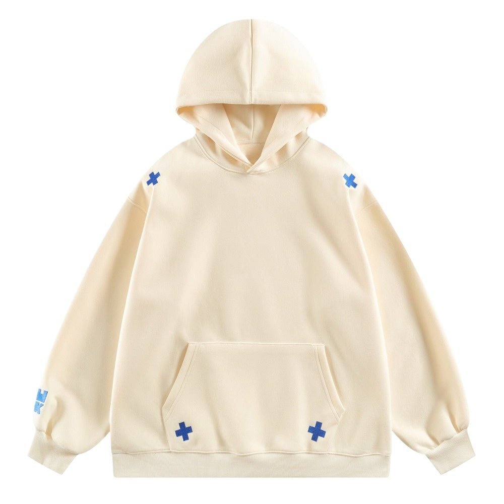 Cross Motif Hoodie - Thrashink
