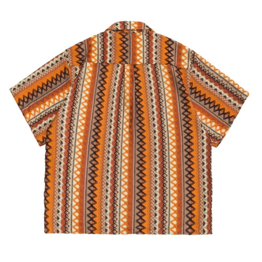 Cuban Collar Woven Shirt - Thrashink