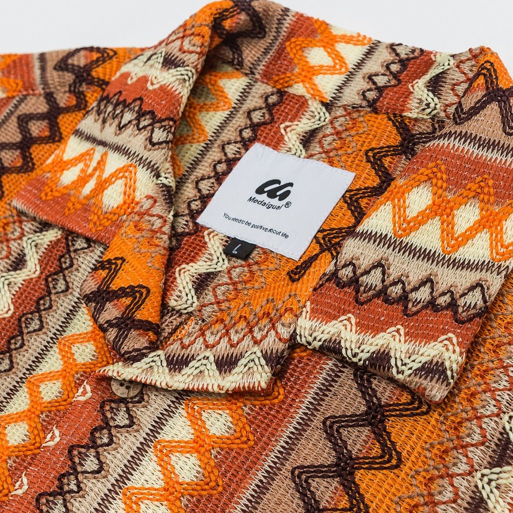 Cuban Collar Woven Shirt - Thrashink