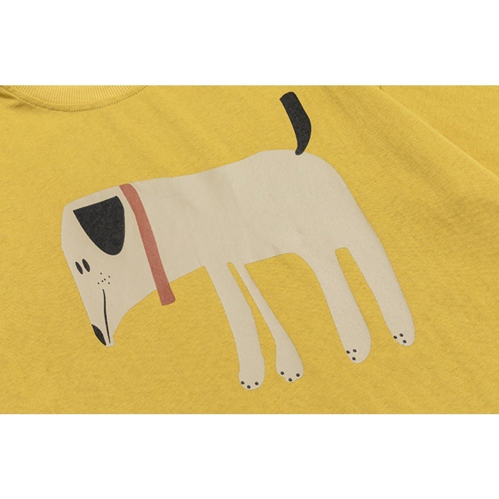 Cute Abstract Dog Printed T-Shirt - Thrashink