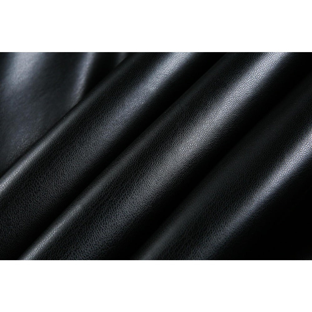 Gothic Cross-embroidered Leather Padded Jacket