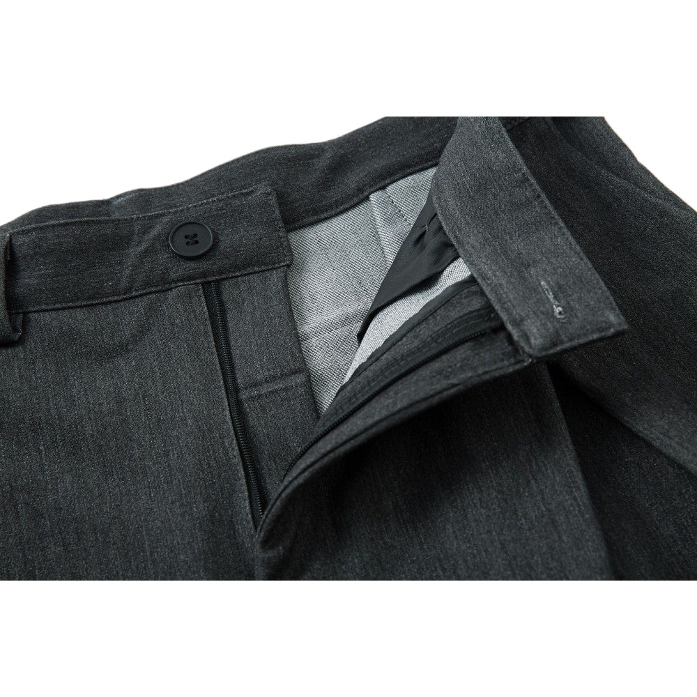 Dark Drooping Style Pleated Suit Pants - Thrashink