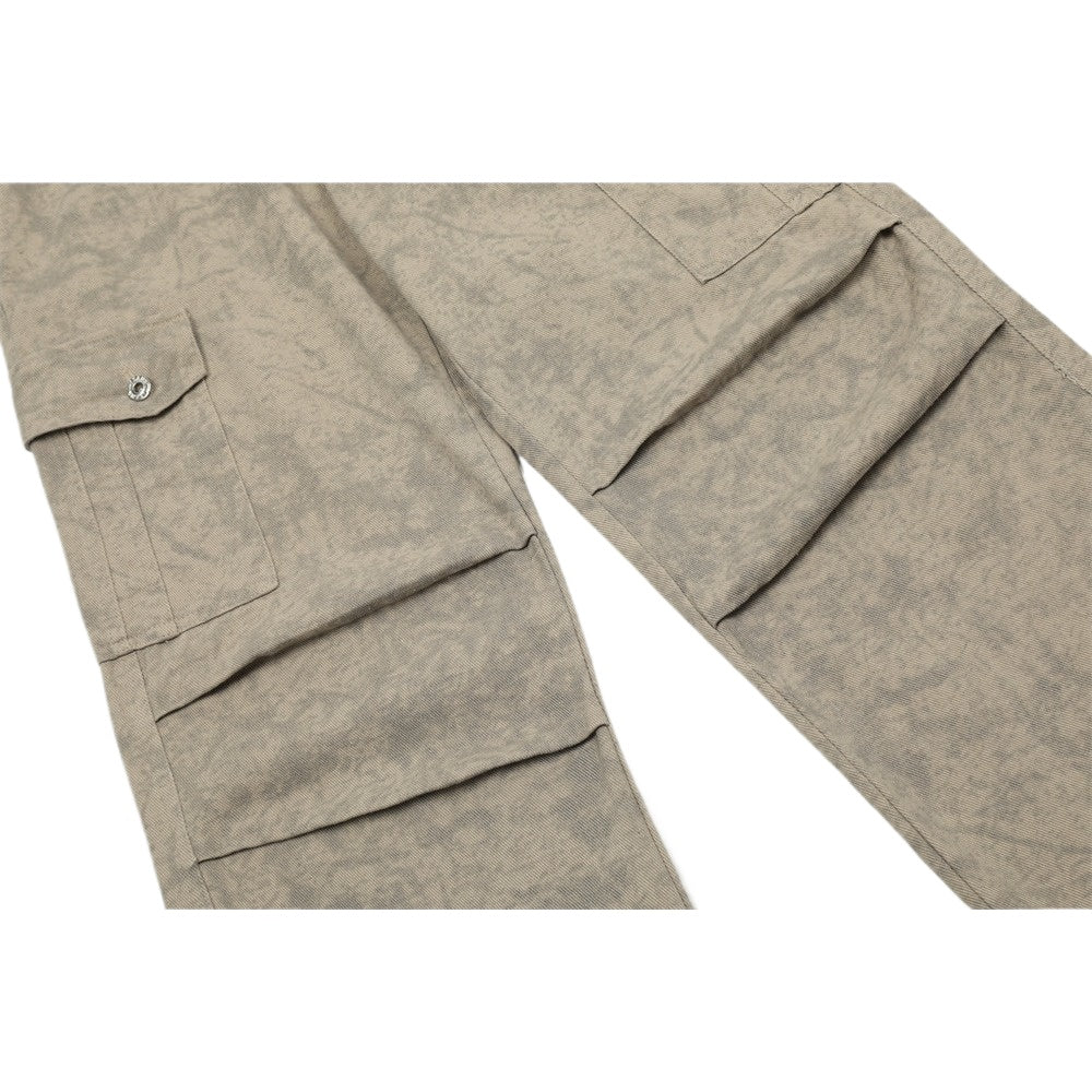 Dark Patterned Tie - dye Cargo Pants - Thrashink