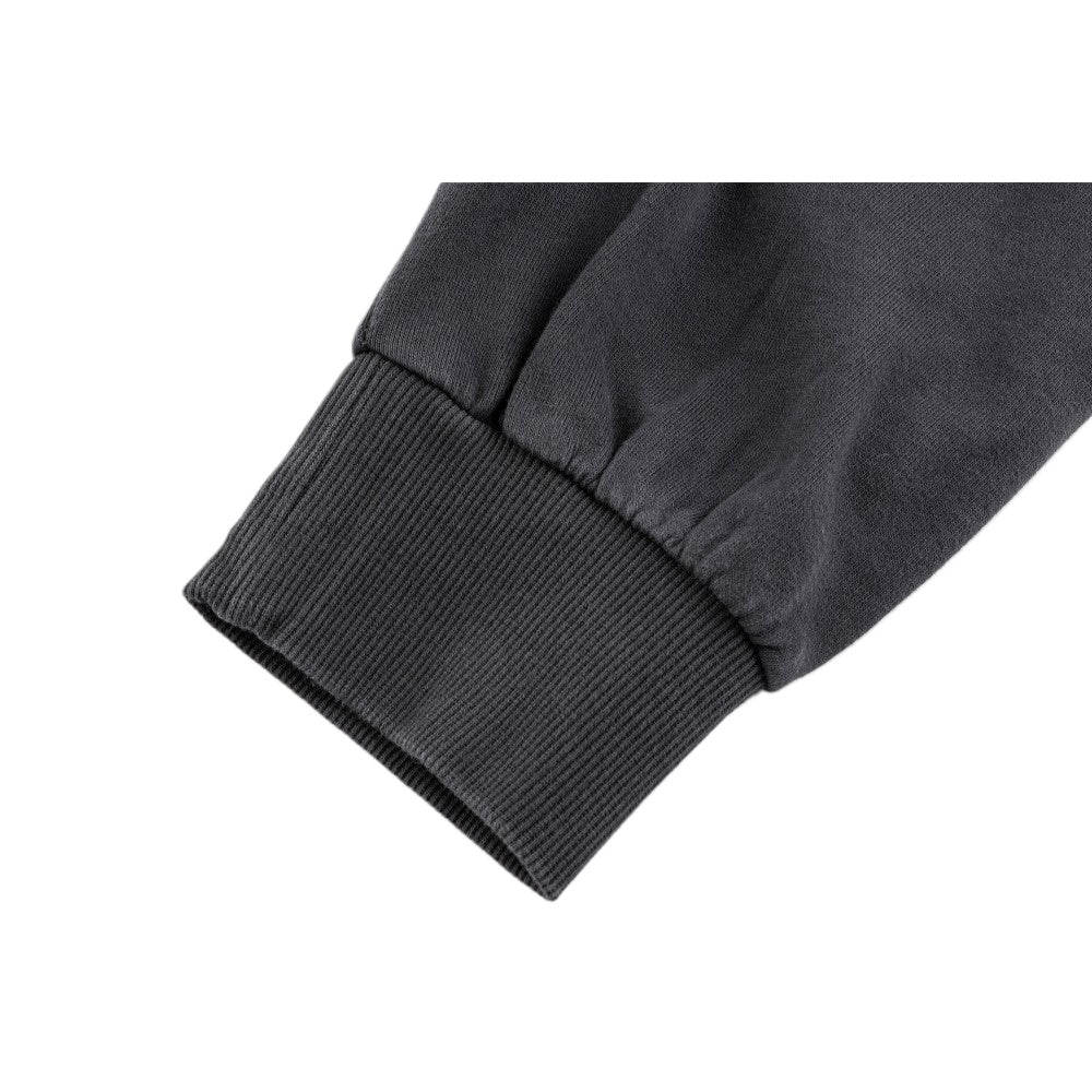 Star Patch Raw-Edge Ripped Sweatshirt