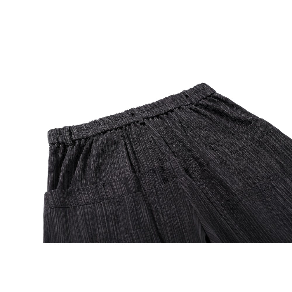 Retro Striped Curved Knife Casual Pants