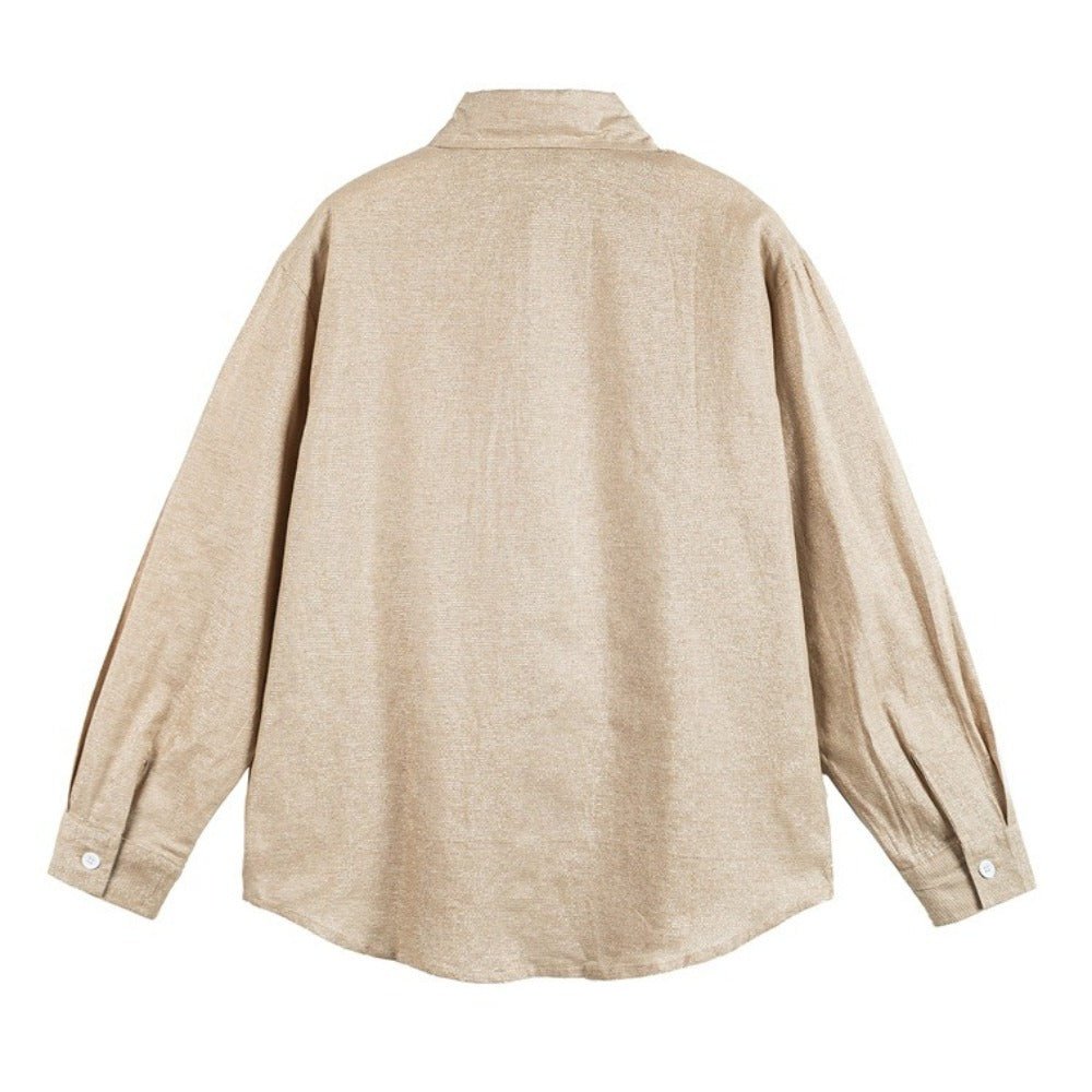 Design Placket Embroidered Shirt - Thrashink