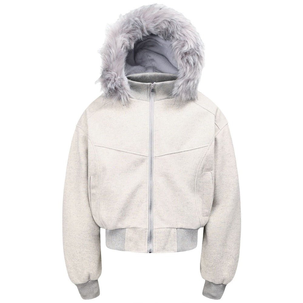 Detachable Faux Fur Hood Cleanfit Jacket - Thrashink