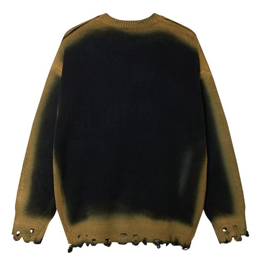 Distressed 28 Tenderness Knit Sweater - Thrashink