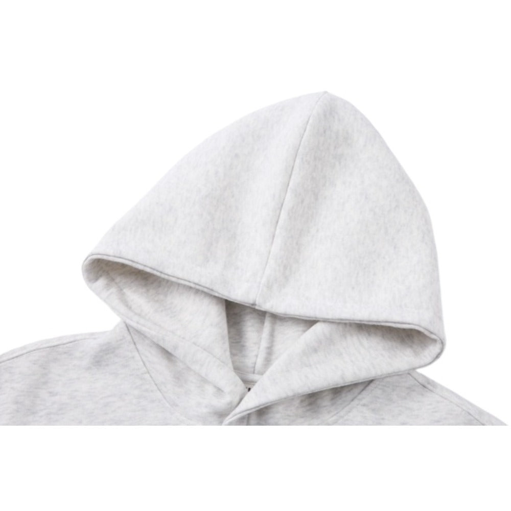 Distressed Letter Patch Hoodie - Thrashink