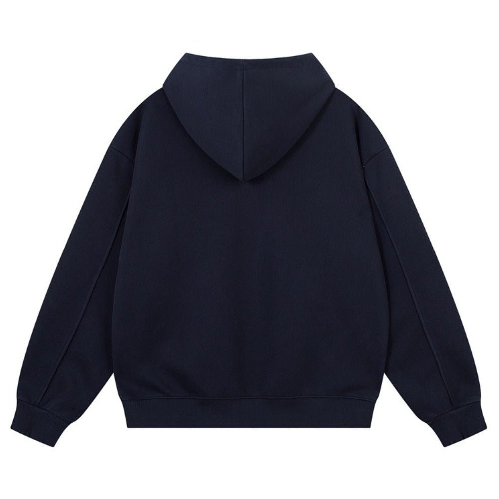 Distressed Letter Patch Hoodie - Thrashink