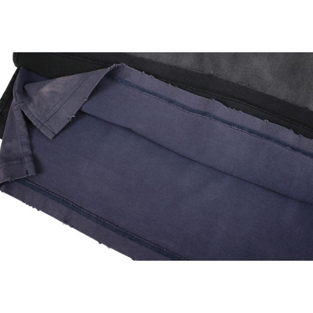 Distressed Ombre Mock Two - Piece Sweatshirt - Thrashink