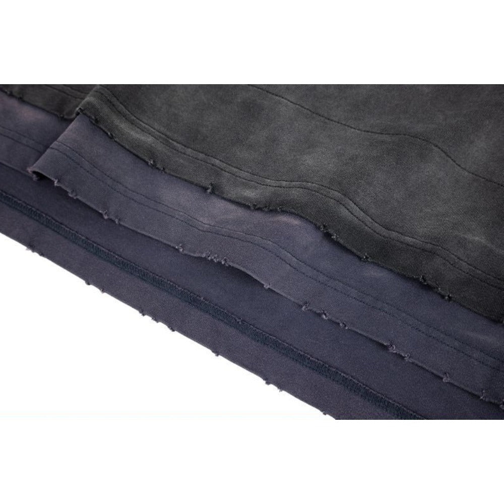 Distressed Ombre Mock Two - Piece Sweatshirt - Thrashink