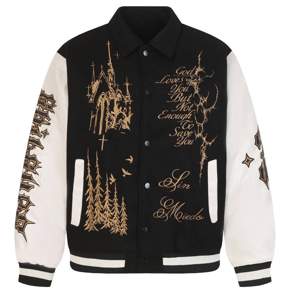 Divine Sin Series Gothic Embroidered Jacket - Thrashink