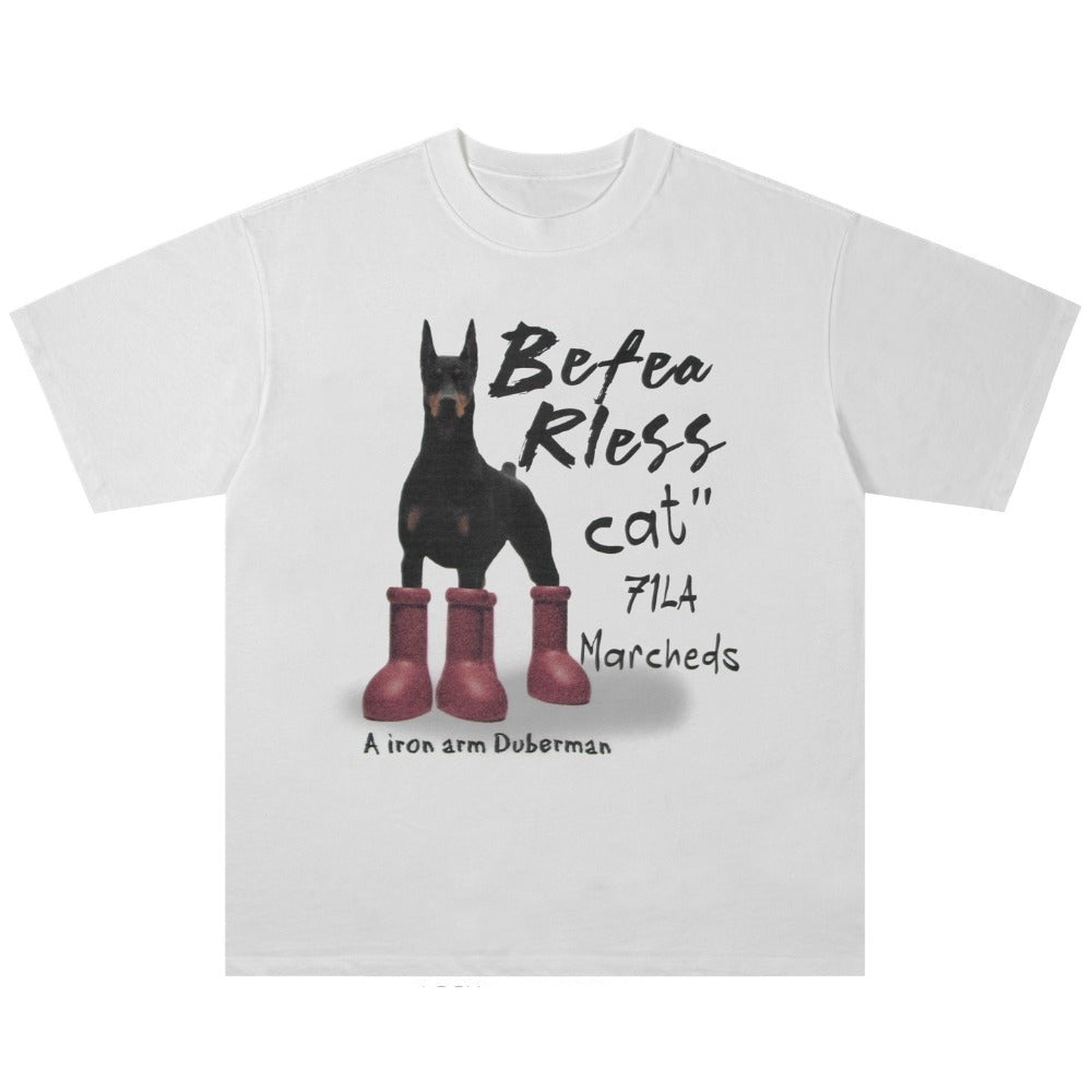 Doberman Boots T-Shirt - Thrashink