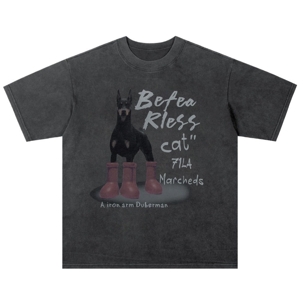 Doberman Boots T-Shirt - Thrashink