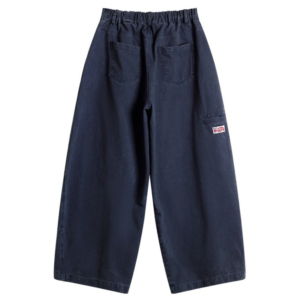 Dog Charm Retro Wide - leg Cargo Pants - Thrashink