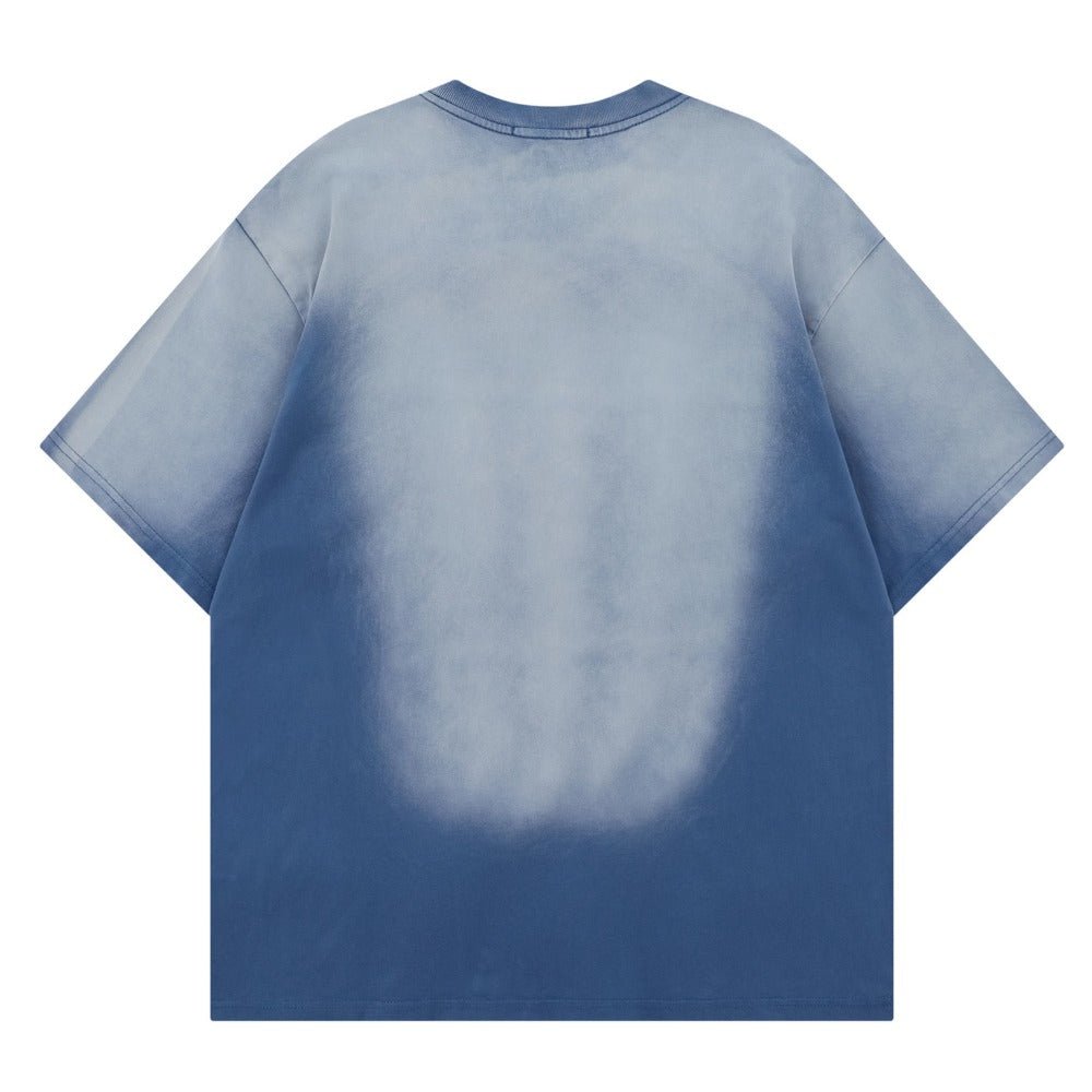 Doggy Print Dip Dye T-Shirt - Thrashink