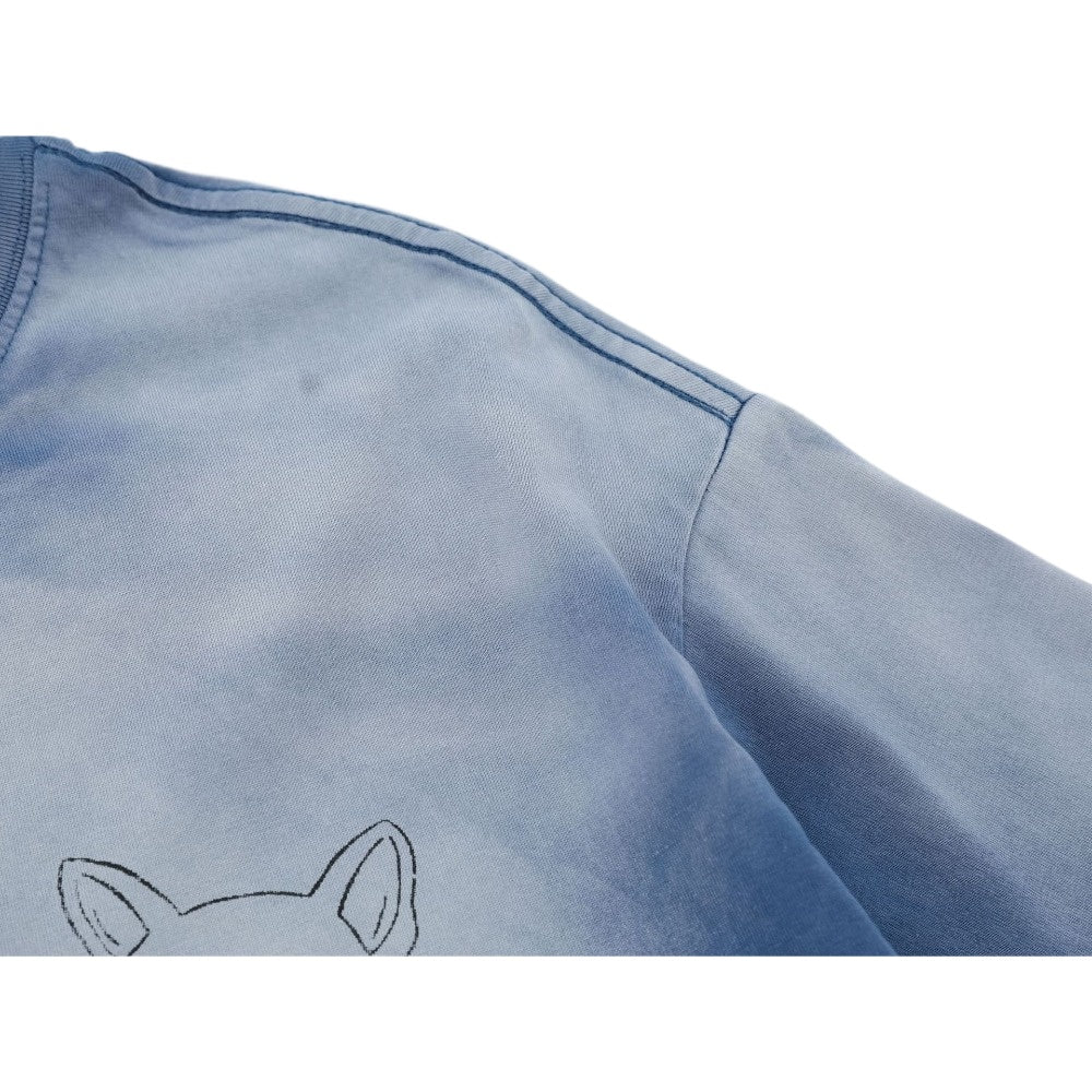 Doggy Print Dip Dye T-Shirt - Thrashink