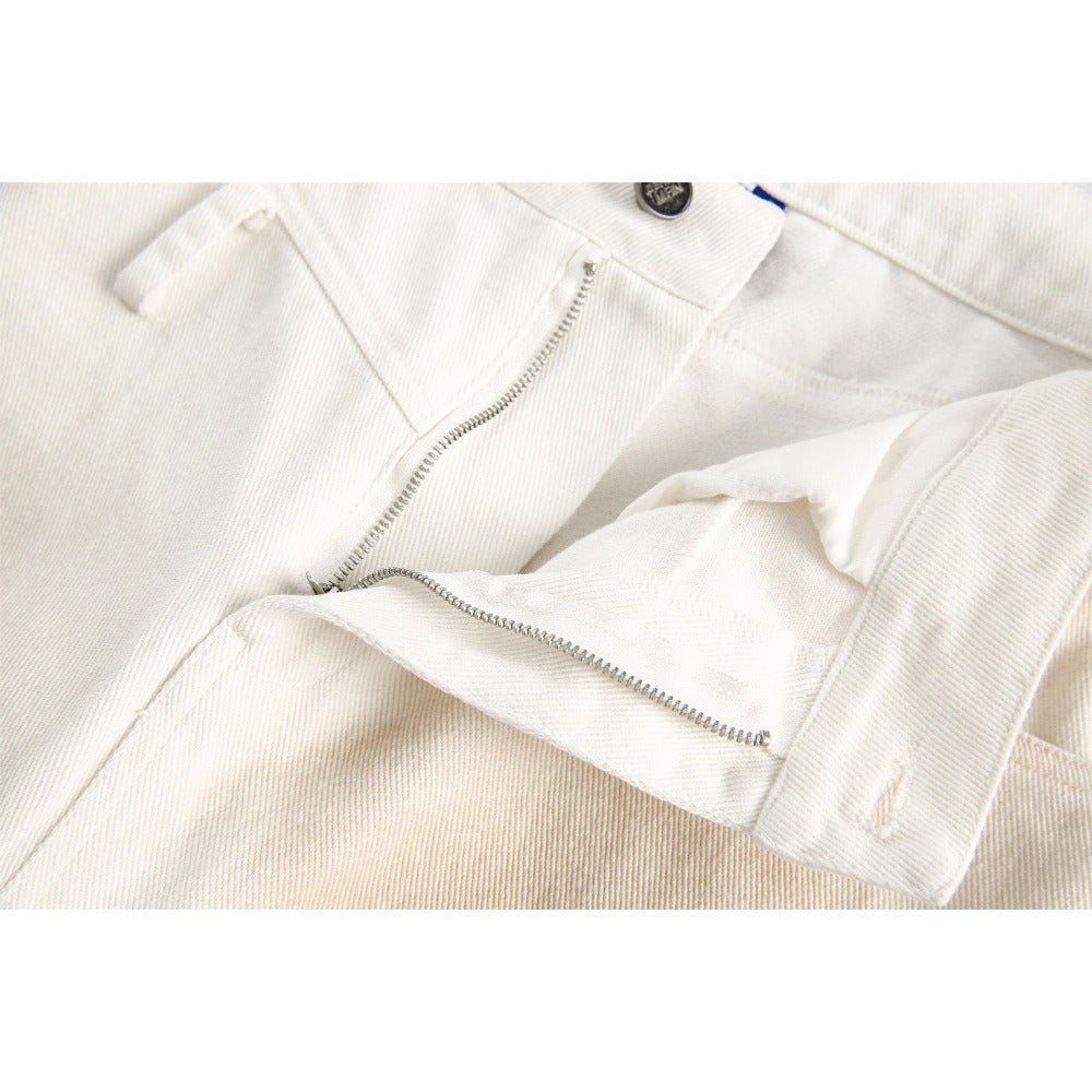 Double - hole Yellow Mud - dyed Washed Jeans - Thrashink