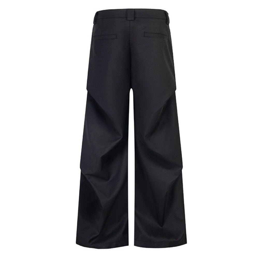 Drape Pleated Blazer Pants - Thrashink