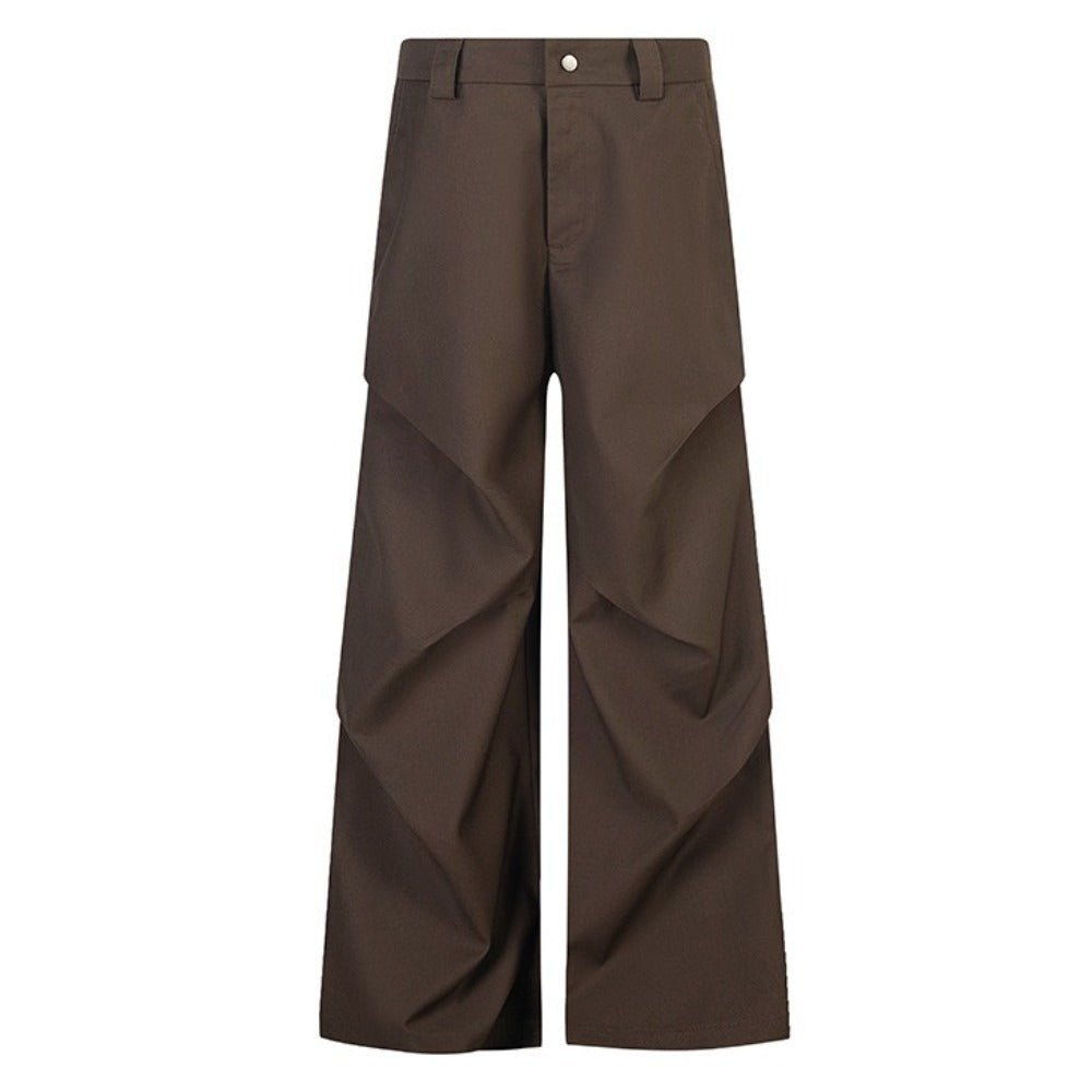 Drape Pleated Blazer Pants - Thrashink