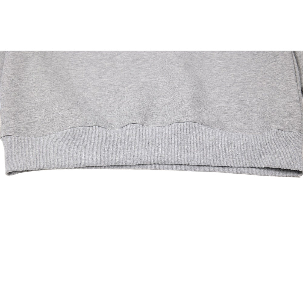 Embroidered Letter Henley - neck Sweatshirt - Thrashink