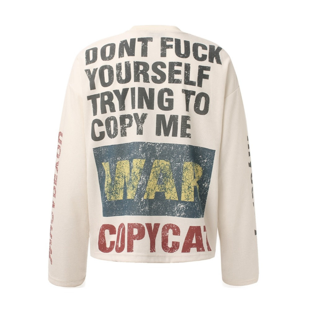 Character Slogan Print Long Sleeve T-Shirt