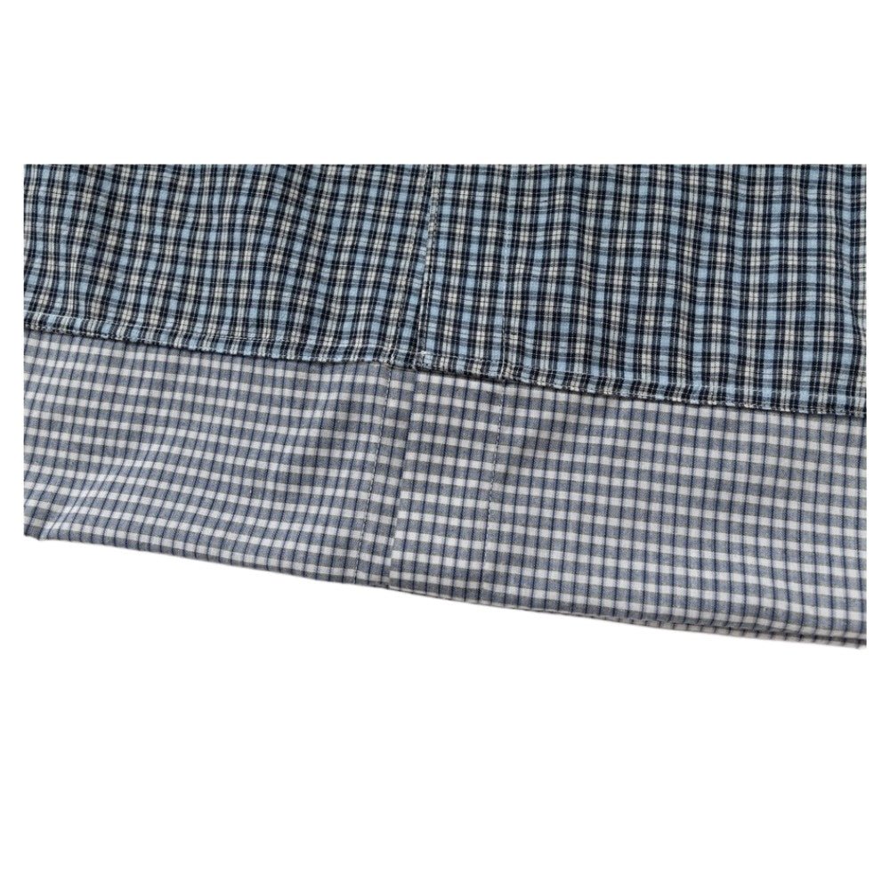 Fake Two Piece Deconstructed Plaid Shirt - Thrashink